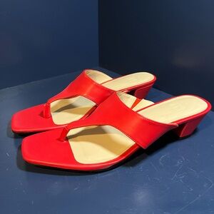 Gap tomato red block heel sandals - 9